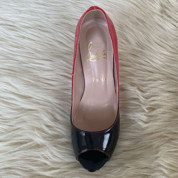 Christian Louboutin New Very Prive Red and Black Heels with Stiletto Design NWOB - Picture 3 of 16